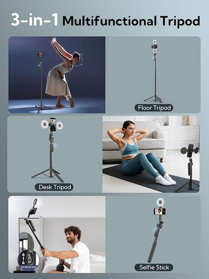 Auto Face Tracking Tripod 360 Rotation, Phone Tripod