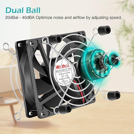 Wathai 80mm Small Computer Cooling Fan