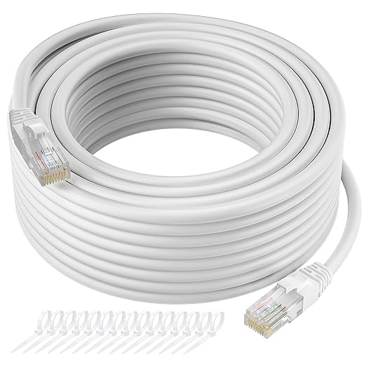 Cat5e Ethernet Cable 100 FT, Long Cat 5e Internet Cable, Standard RJ45 Connector