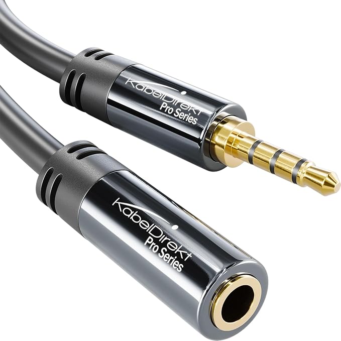 KabelDirekt – Headset Extension Cable – 6ft – Headphone Extension Cord