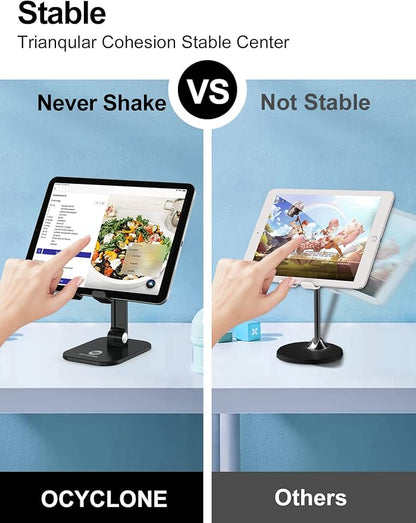 OCYCLONE Phone Stand, Adjustable Height and Angle Foldable Cell Phone Stand