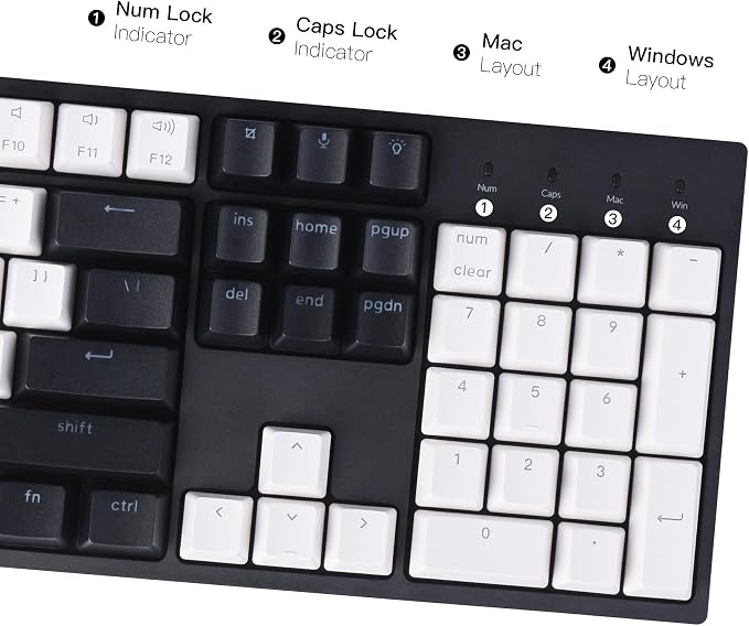 Keychron C2 Full Size 104 Keys USB Type-C Wired Mechanical Gaming Keyboard