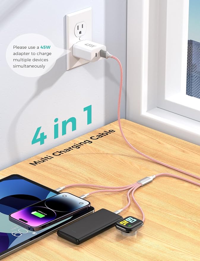 2Pack Travel Essentials Multi Charging Cable