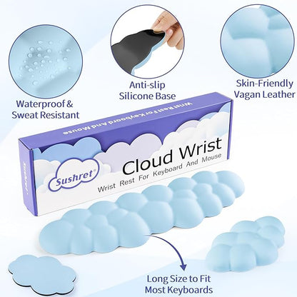 Cloud Wrist Rest Keyboard, Cloud Keyboard Wrist Pad Set