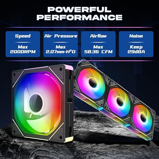 Jungle Leopard Interstellar V1 120mm Case Fan, Infinity Mirror Module