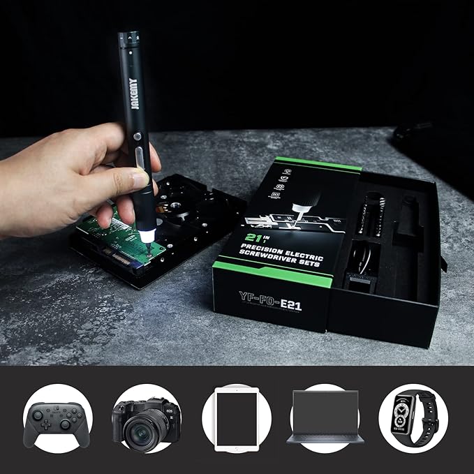 Mini Electric Screwdriver, JAKEMY Adjustable Torque Power Screwdriver Dual-mode