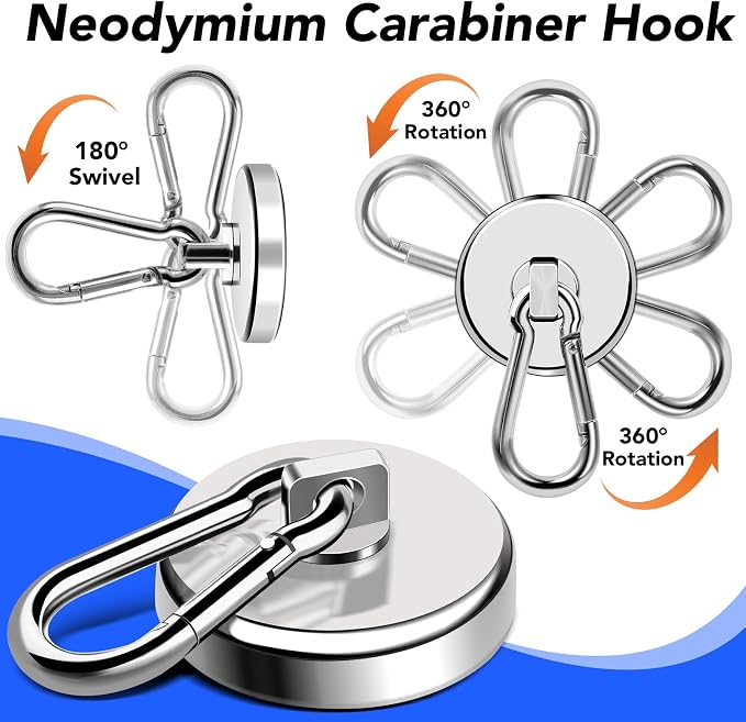 LOVIMAG Magnetic Hooks Heavy Duty, 200LBS+ Super Strong Magnetic Hooks Cruise