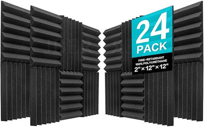 JBER Acoustic Panels Studio Foam Wedges Fireproof Soundproof Padding Wall