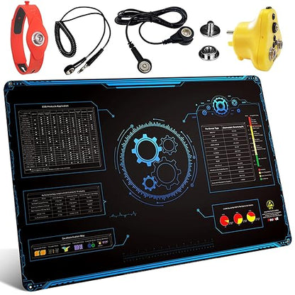 KooMall 24x16 Inch Anti Static Rubber Mat Kit