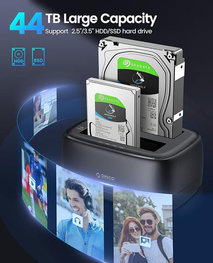 ORICO USB Type C to SATA 2 Bay Hard Drive Docking Station Duplicator/Cloner