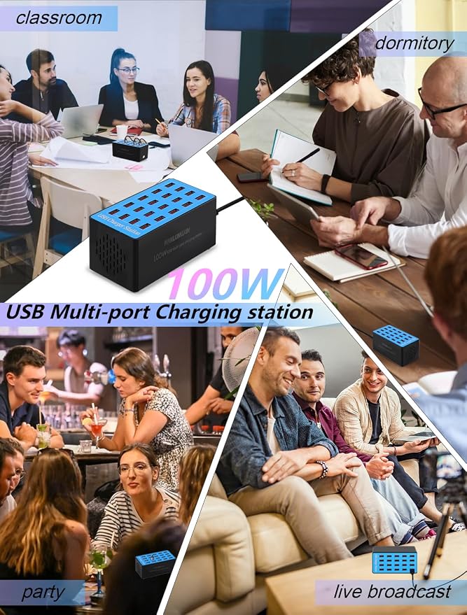 Charging Station, 100W20Port USB Charging Station, Charging Station