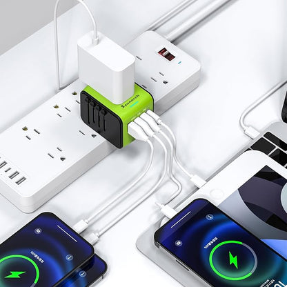 Travel Adapter Worldwide, Universal International Power Plug Adapter W/2.4A