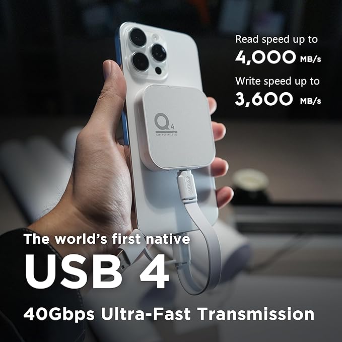 DATO Magnetic External SSD 4TB External Solid State Drive Portable SSD USB 4.0