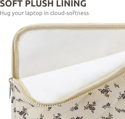 Puffy Laptop Sleeve 13-15.6 Inch Cute Quilted Laptop Protective Case Padded