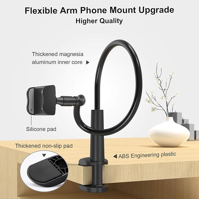 Phone Holder Bed Gooseneck Mount