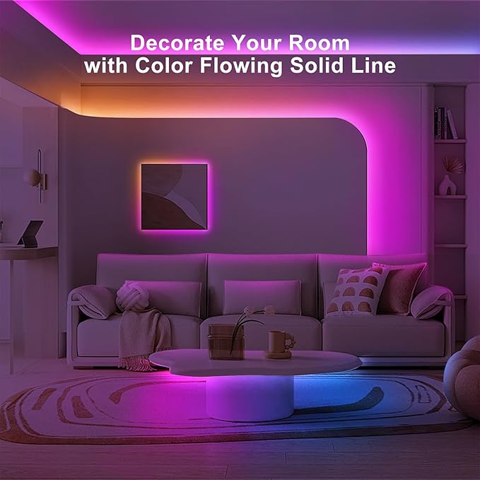16.4ft Bluetooth RGB+IC COB Led Strip Light