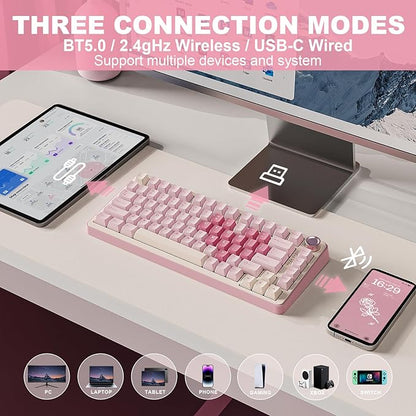 YUNZII B75 PRO Wireless Mechanical Keyboard, 75% Layout