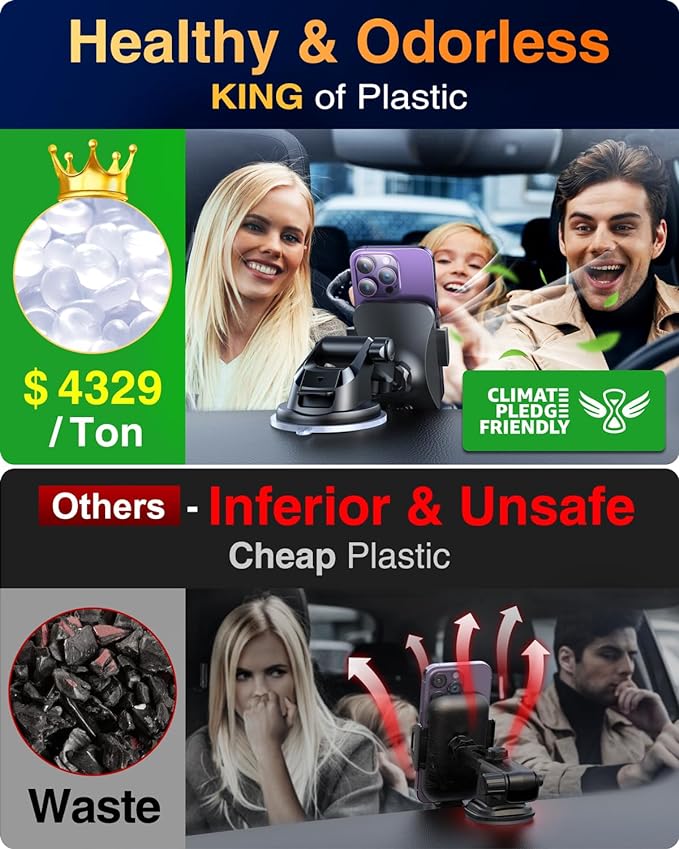 VANMASS 【85+LBS Strongest Suction & Military-Grade 2025 Ultimate Car Phone