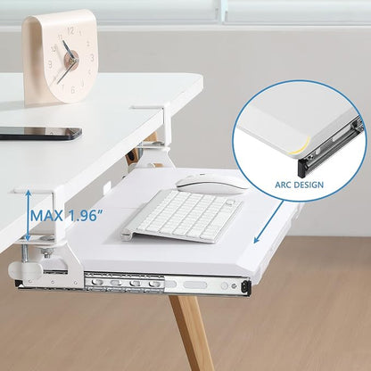 ETHU Keyboard Tray Under Desk, Pull Out Keyboard & Mouse Tray