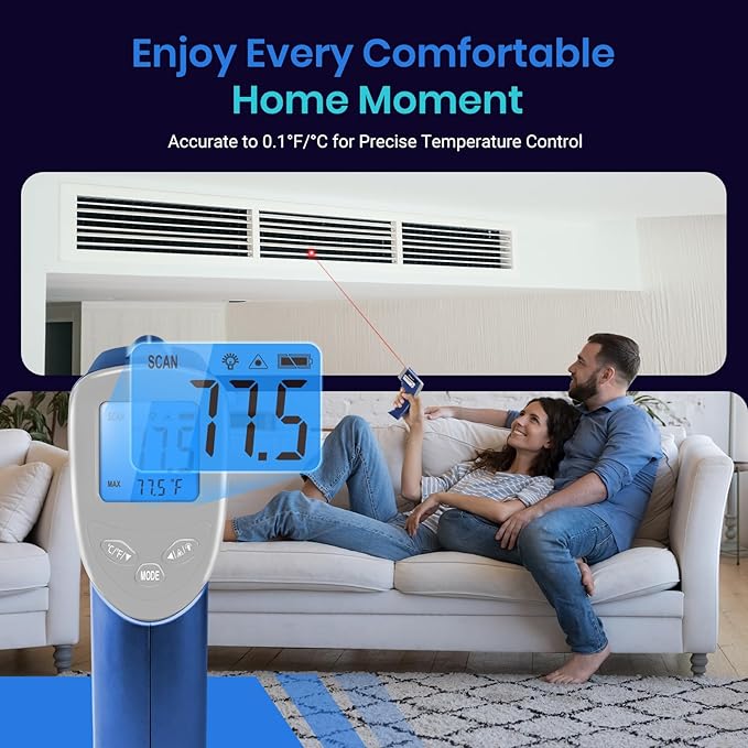 Etekcity Infrared Thermometer 1080, Heat Temperature Temp Gun