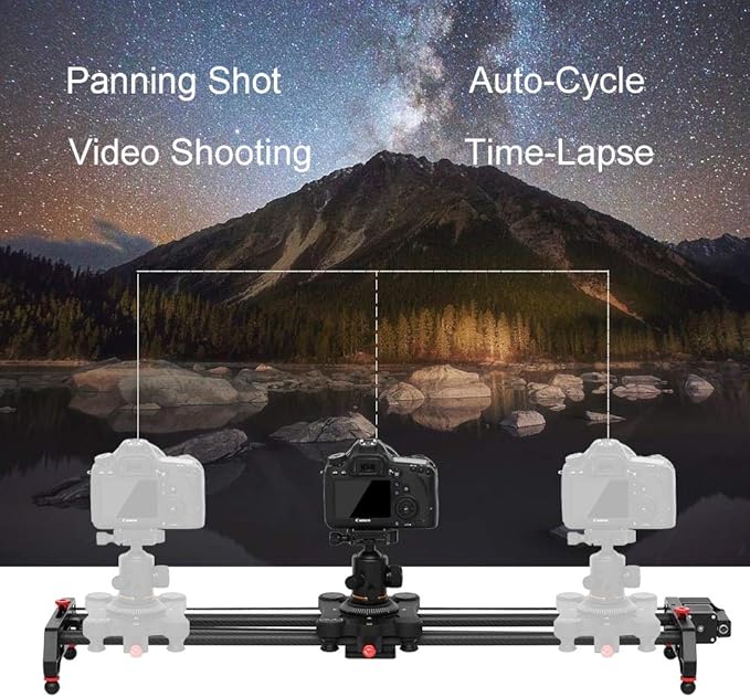 GVM Motorized Camera Slider, Tracking Shooting and 120 Degree Panoramic Shooting