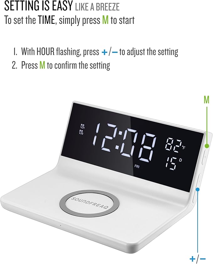 Soundfreaq Charge Rise II, SFQ-20: Digital Alarm Clock,