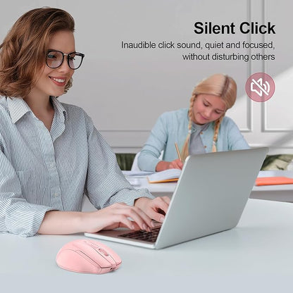 TECKNET Wireless Mouse Rechargeable 4800 DPI Silent USB A & Bluetooth Mouse 6