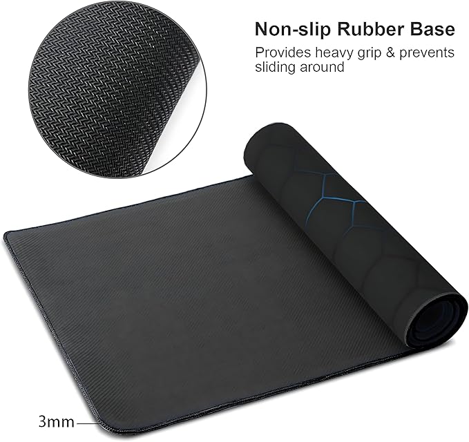 Hexagon Honeycomb Large Mouse Pad, Gaming Keyboard Desk Pad, Extended Mouse Mat