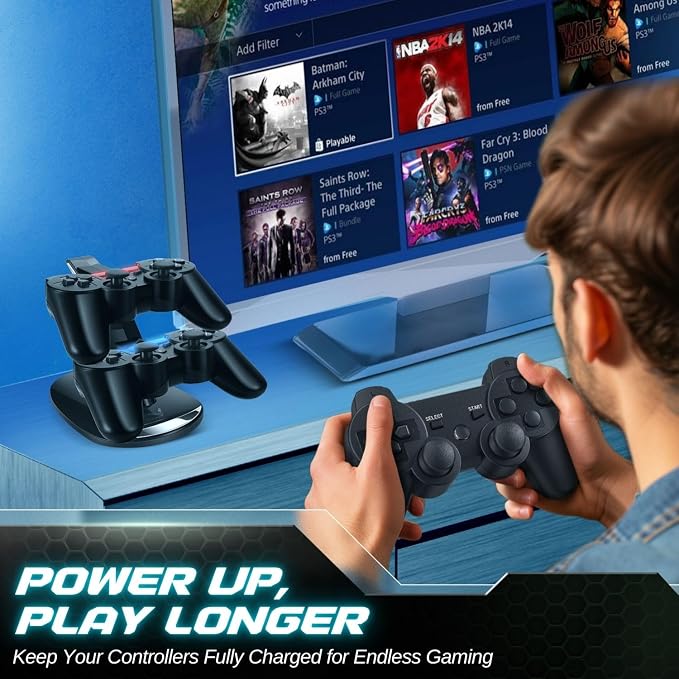 TNP Compatible with PS3 Controller Charger Stand