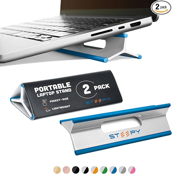 Steepy - Portable Electronic Device Stand - Lightweight Laptop Stand