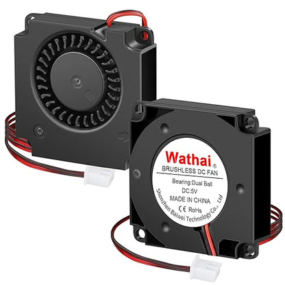 2Packs Wathai DC Blower Fan 4010 Radial Cooling Fan 5V 2 Pin DC 40mm x 10mm