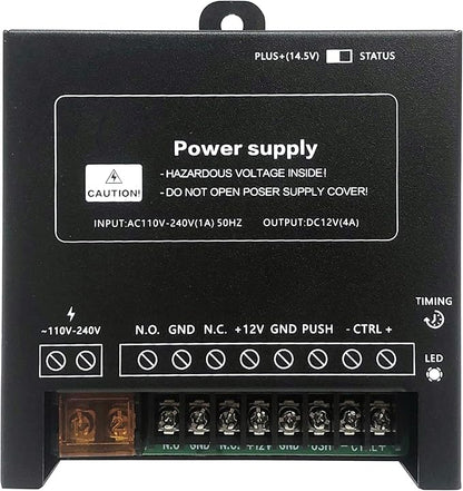 Waterproof Electric Magnetic Fingerprint Door Access Control Kit - 1200 lb