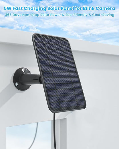 5W Solar Panel for Blink Camera Outdoor, Solar Panel Charger Compatible