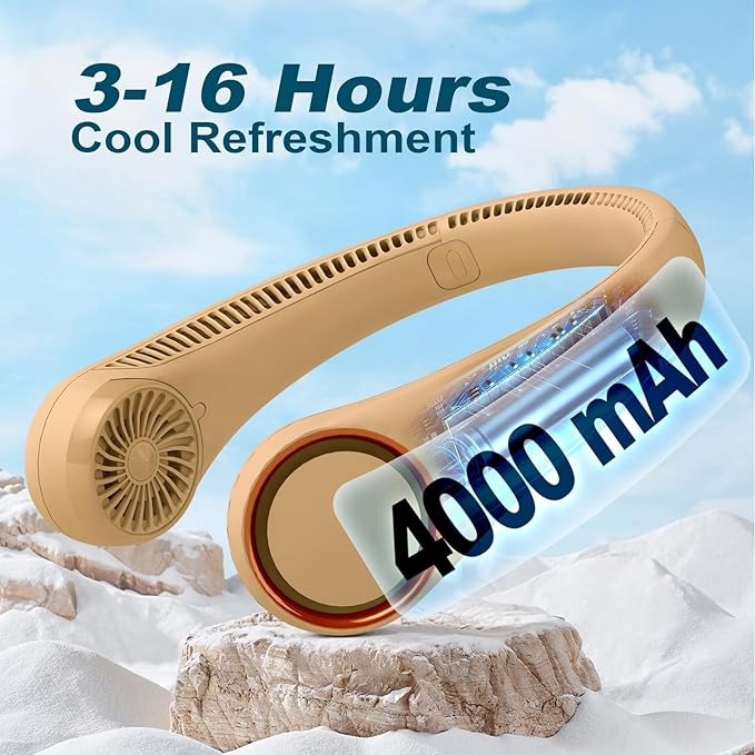 CIVPOWER Neck Fan: Portable Personal Neck Cooling Rechargeable Bladeless Fan