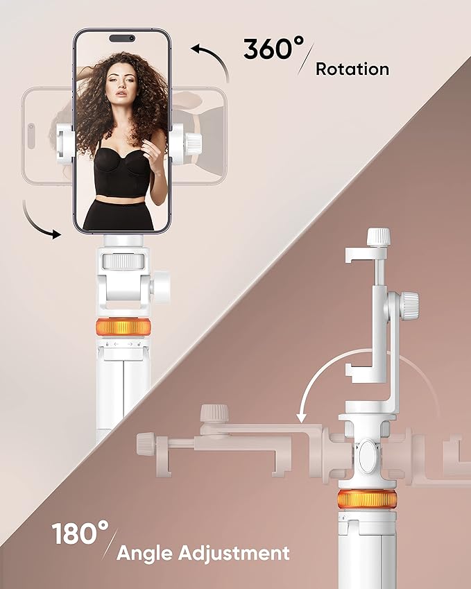 EUCOS 62" Tripod for iPhone, Sturdy Selfie Stick Tripod