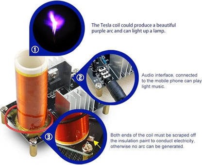 Soldering Practice Kit Music Black Tesla Coil
