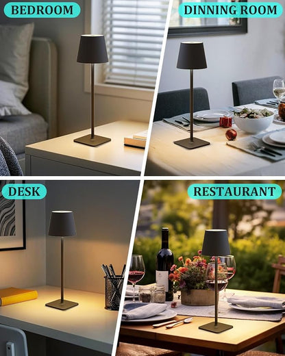 Cordless Table Lamp Rechargeable Lamps: 6000mAh Battery Operated Table Lamp