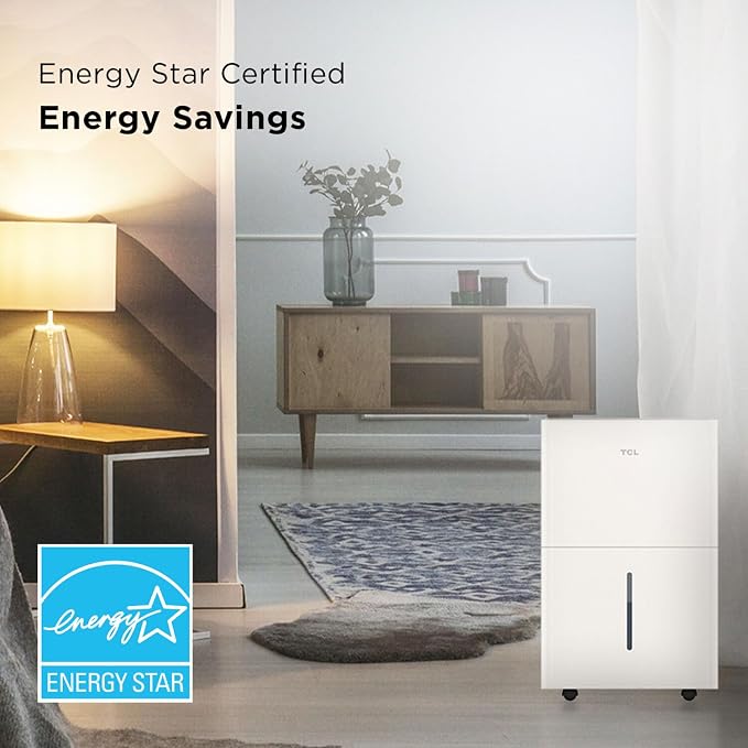 TCL 4500 Sq. Ft. 50-Pint Smart Dehumidifier, Energy Star 2024, Including