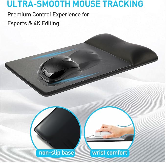 univo colors Design-Wave Wrist Rest Mouce Pad, PE Mouse Sliding