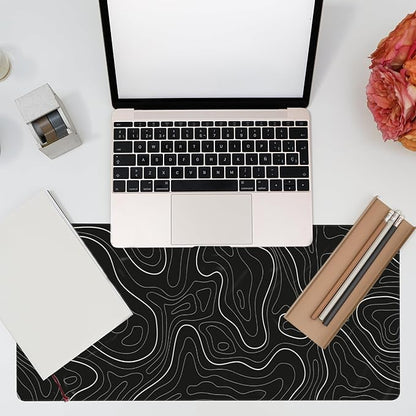 Desk Mat, Topographic Contour Large Gaming Mouse Pad