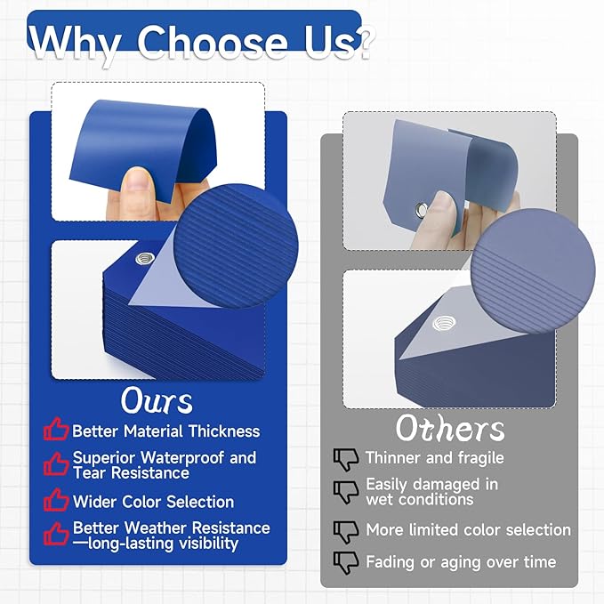 100 Pieces Plastic Shipping Tags