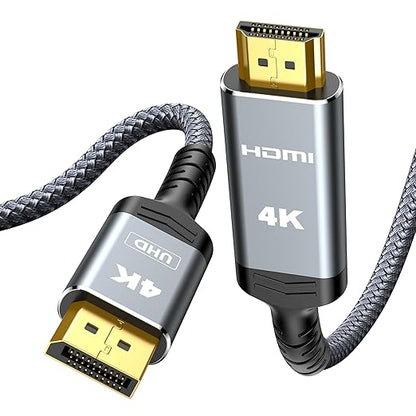 Highwings 4K DisplayPort to HDMI, 3.3ft Uni-Directional DP to HDMI 1.4 Cable