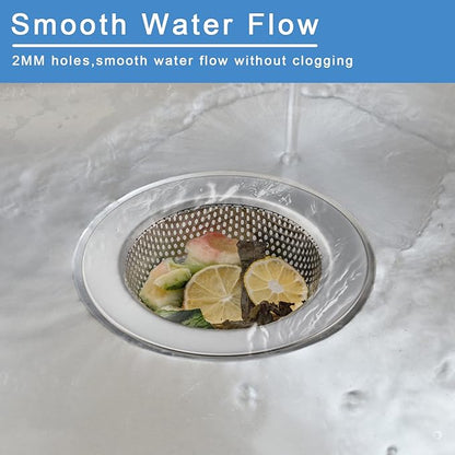 3 Pcs Sink Strainer for Most Kitchen Sink Drain Basket, Upgraded Double-Layer
