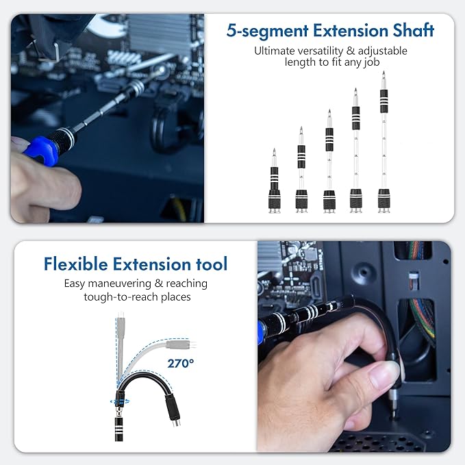 XOOL 62 in 1 Precision Screwdriver Kit, Electronics Repair Tool Kit, Magnetic