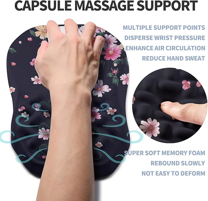 Ergonomic Raised Mouse Pad Wrist Support