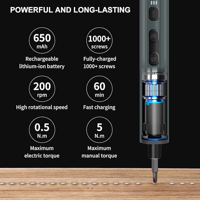 STREBITO Mini Electric Screwdriver Set 155 in 1 Small Powered Screwdriver