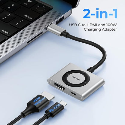 RayCue 2-in-1 USB C Hub, USB C to HDMI Adapter
