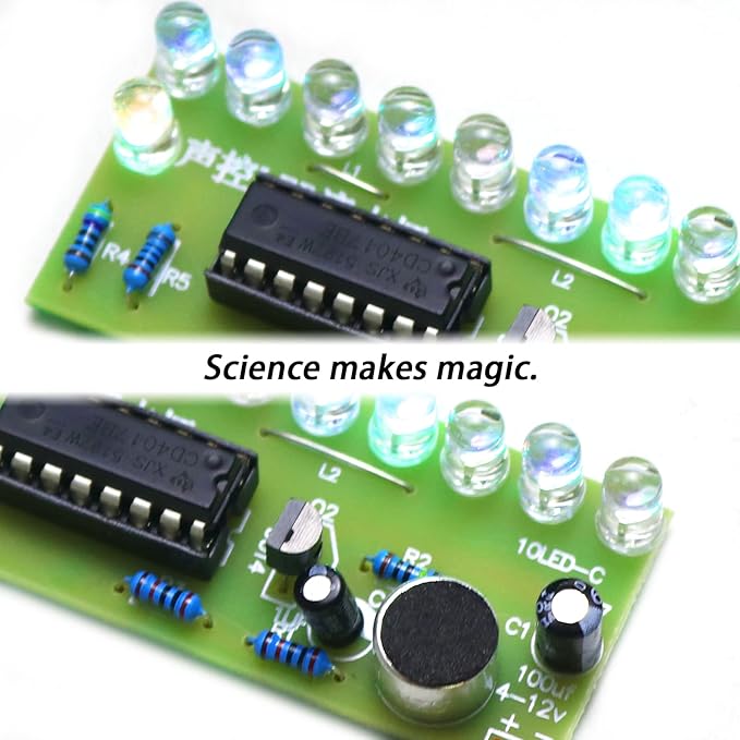 Soldering Practice Kit Sound-Activated LED Chaser Kit