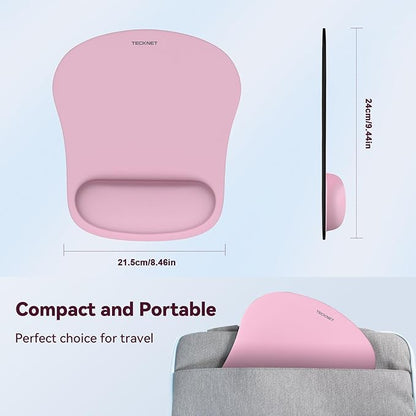 TECKNET 2 Pack Mouse Pad with Wrist Support, Ergonomic Gaming Mouse Pad Pain