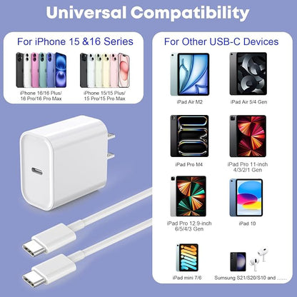 Fast Charger for iPhone 16/15 Charger, 10FT Extra Long Fast Charging 3Pack